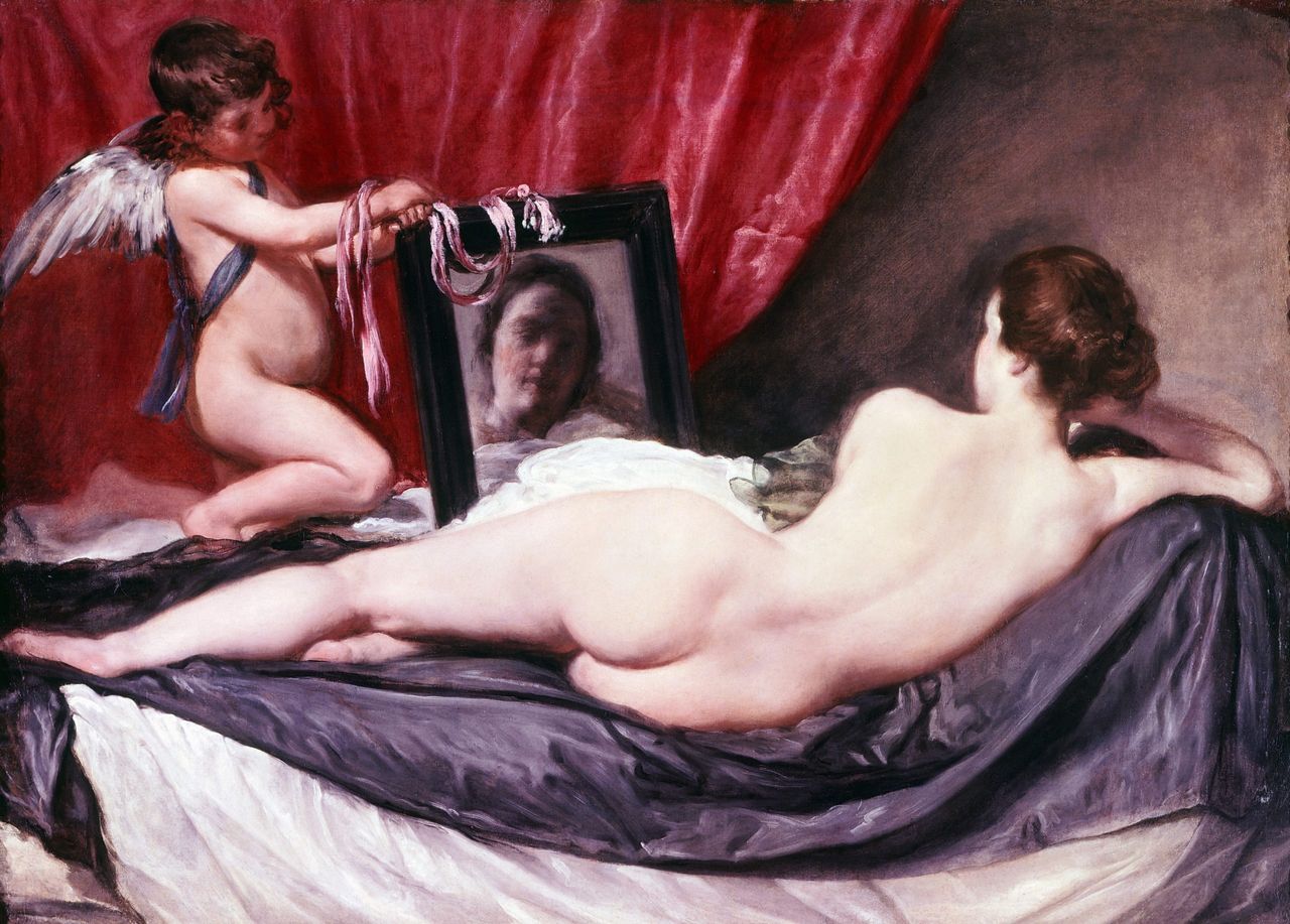 The Rokeby Venus (also known as The Toilet of Venus, Venus at her Mirror, Venus and Cupid, or La Venus del espejo), ca 1648, by Diego Velazquez (1599-1660), oil on canvas, 122x175 cm. Photo by DeAgostini/Getty Images); London, National Gallery. (Photo by DeAgostini/Getty Images)