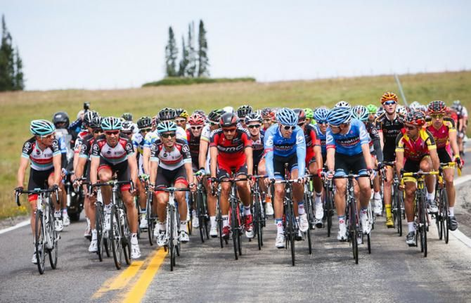 Riders were happy and chatting as the stage gets underway.