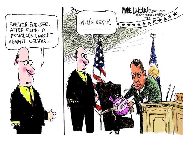 Political cartoon Obama Boehner