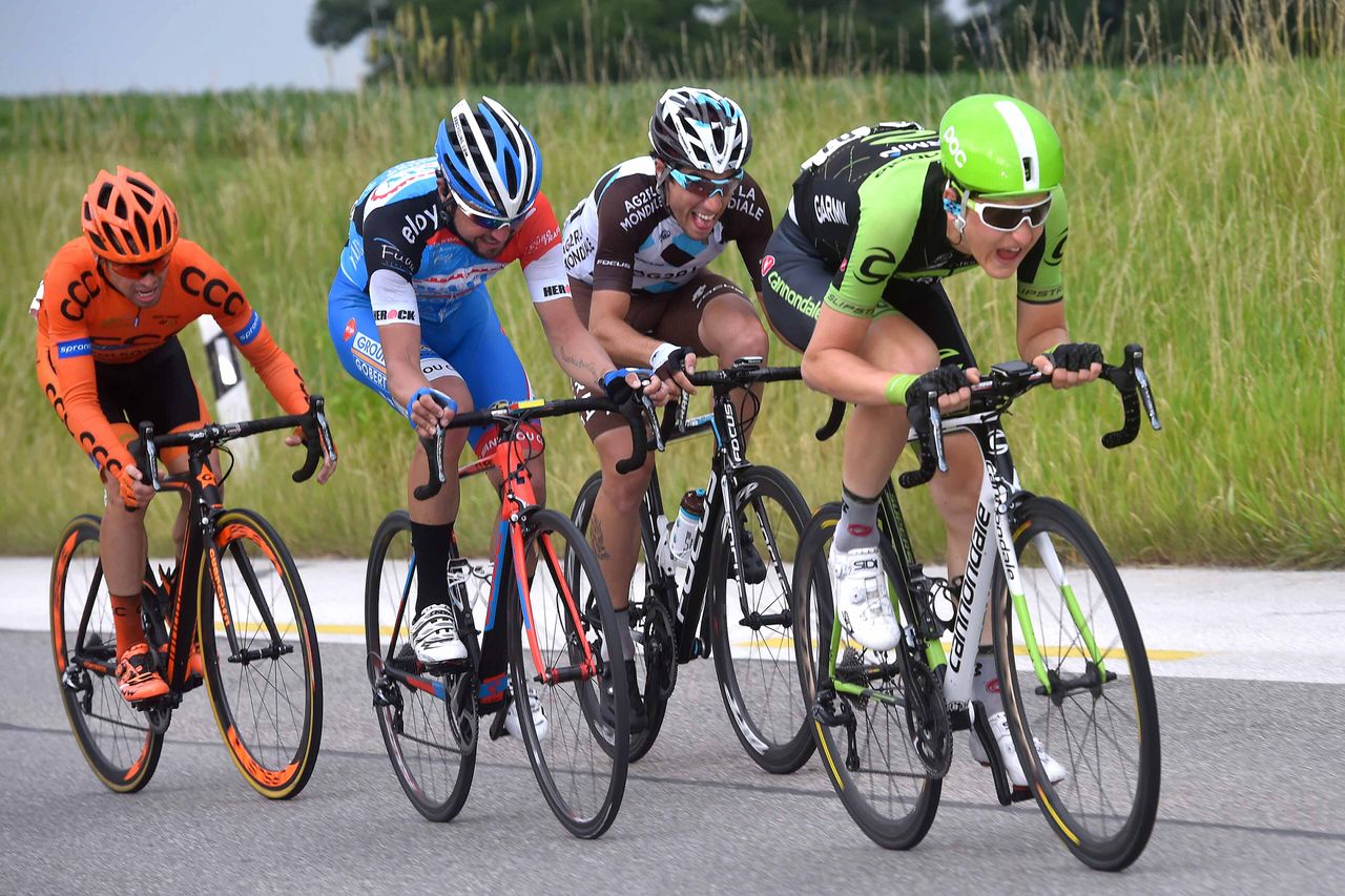 Maciej Mohoric leads the breakaway