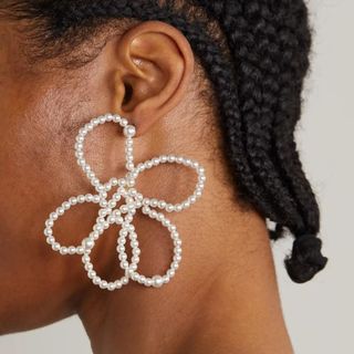 Completedworks flower earrings pearl