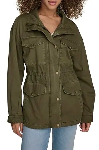 Levi&#039;s, Women&#039;s 4-Pocket Stand Collar Military Jacket (Was $158) 
