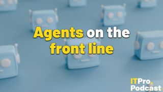 "Agents on the front line" over some robot faces