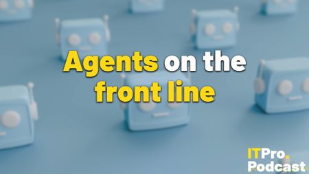 "Agents on the front line" over some robot faces
