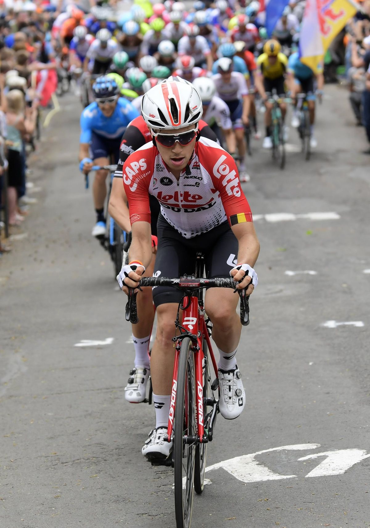 Bjorg Lambrecht (Lotto Soudal) placed a fine 4th at Fleche Wallonne.