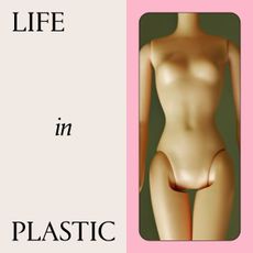 life in plastic next to the body of a barbie doll