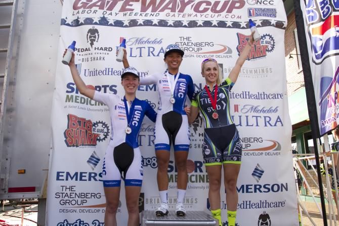The women's podium