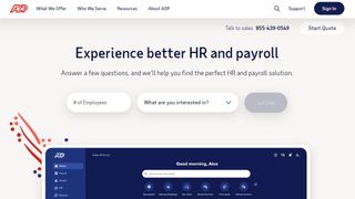 ADP HR Services website screenshot