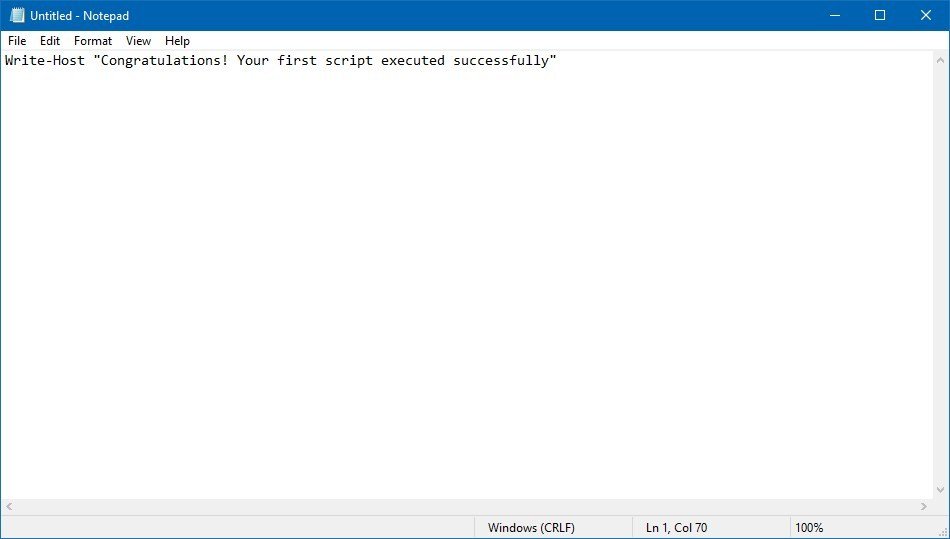 PowerShell notepad script