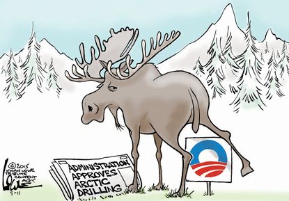 Obama cartoon U.S. Arctic Drilling