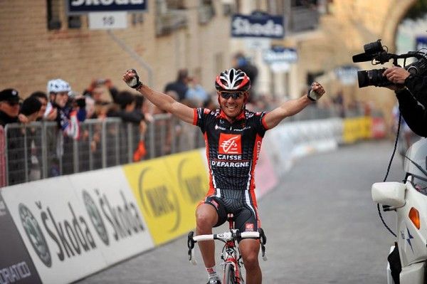 Spaniard Joaqu&iacute;m Rodr&iacute;guez (Caisse d'Epargne), 29, wins Tirreno-Adriatico's Montelupone at the end of stage four.