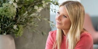 Gwyneth Paltrow sits with her head slightly tilted in The Goop Lab