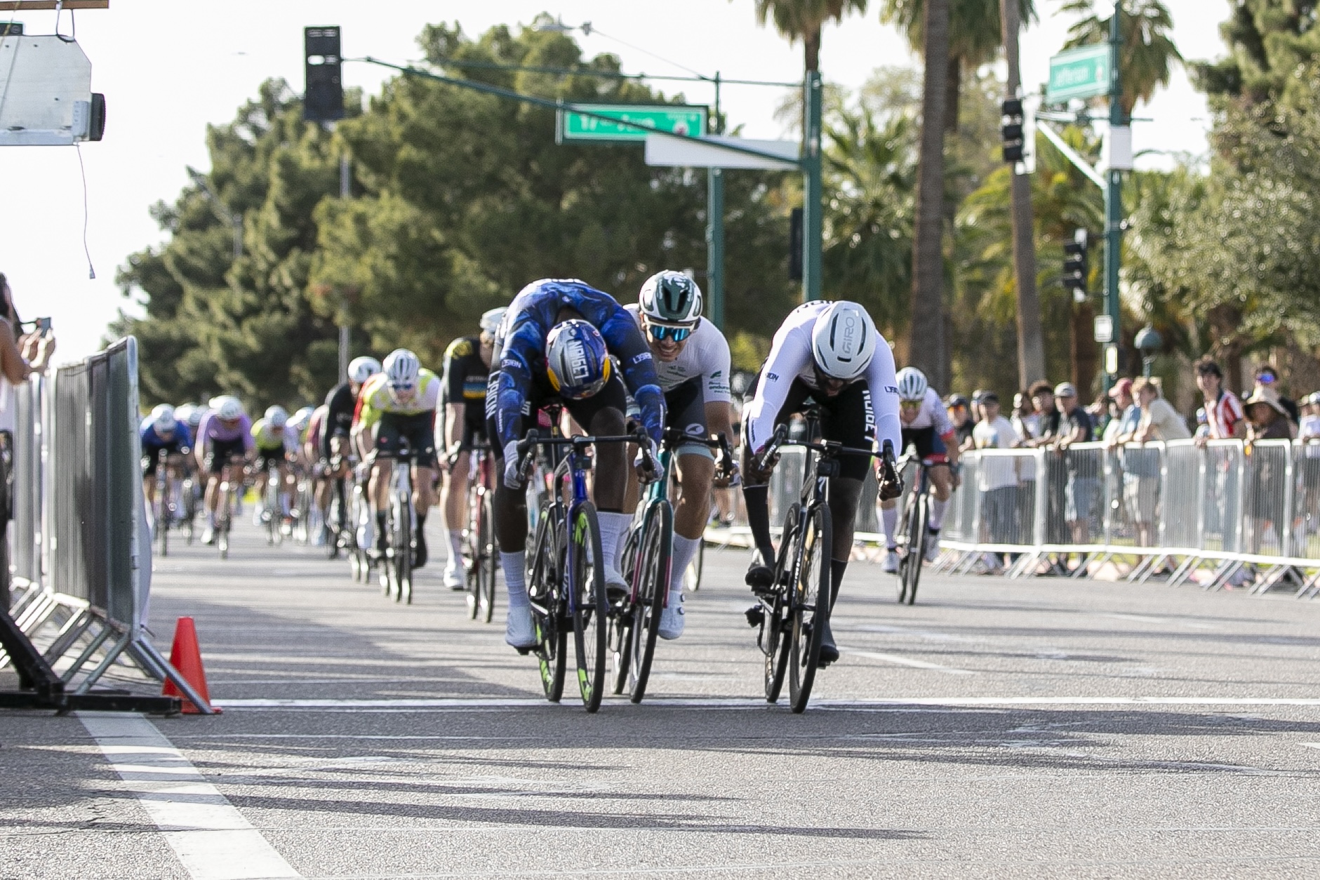 Stage 3's criterium for pro men saw Cory Williams (left) in first and Justin Williams in second, both with L39ION of Los Angeles