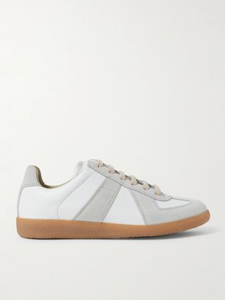 Replica Leather and Suede Sneakers