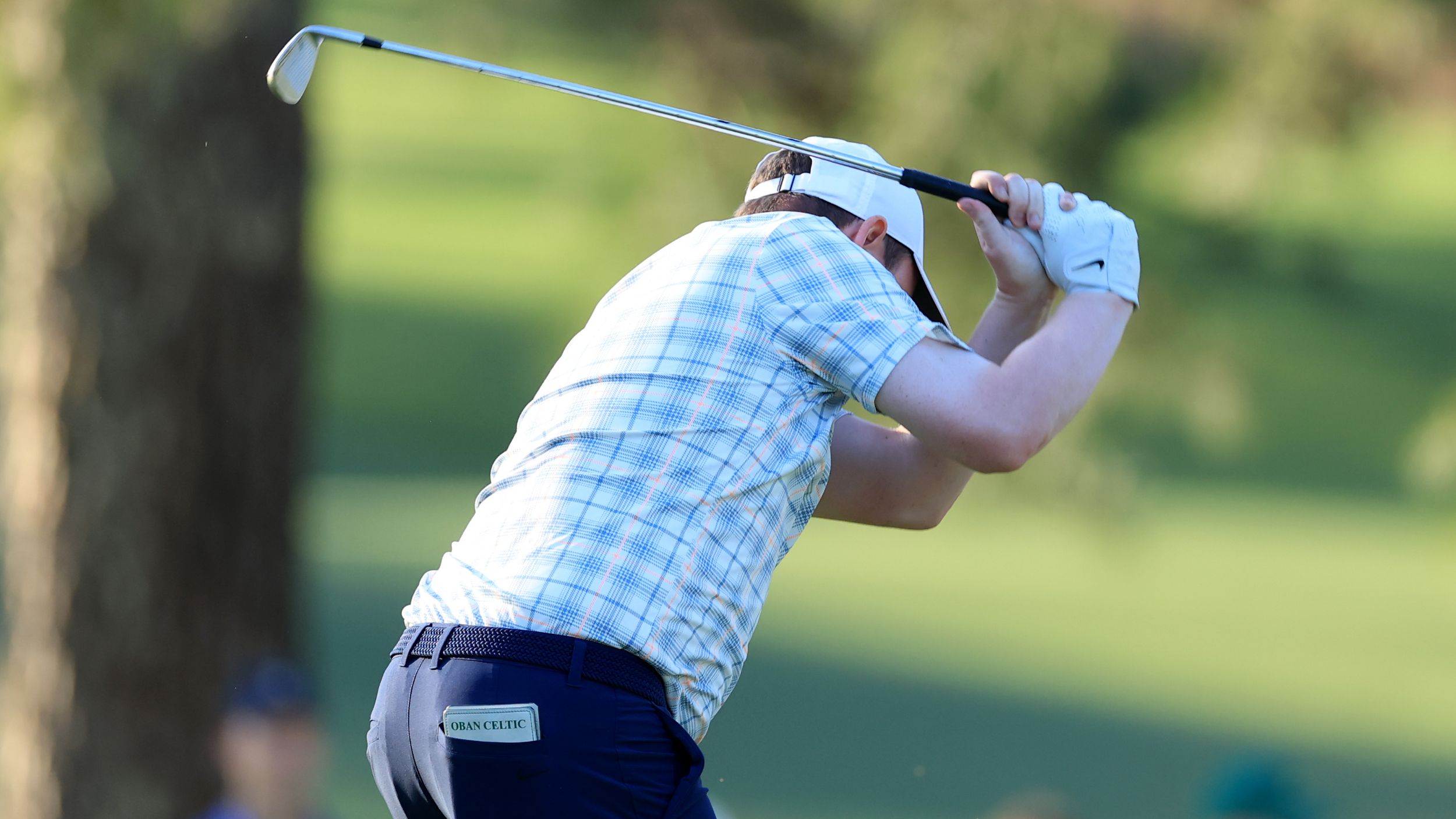 Robert MacIntyre reacts to a shot during The Masters
