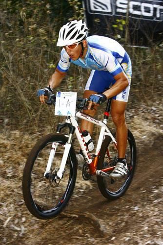 An Argentinan team relay rider
