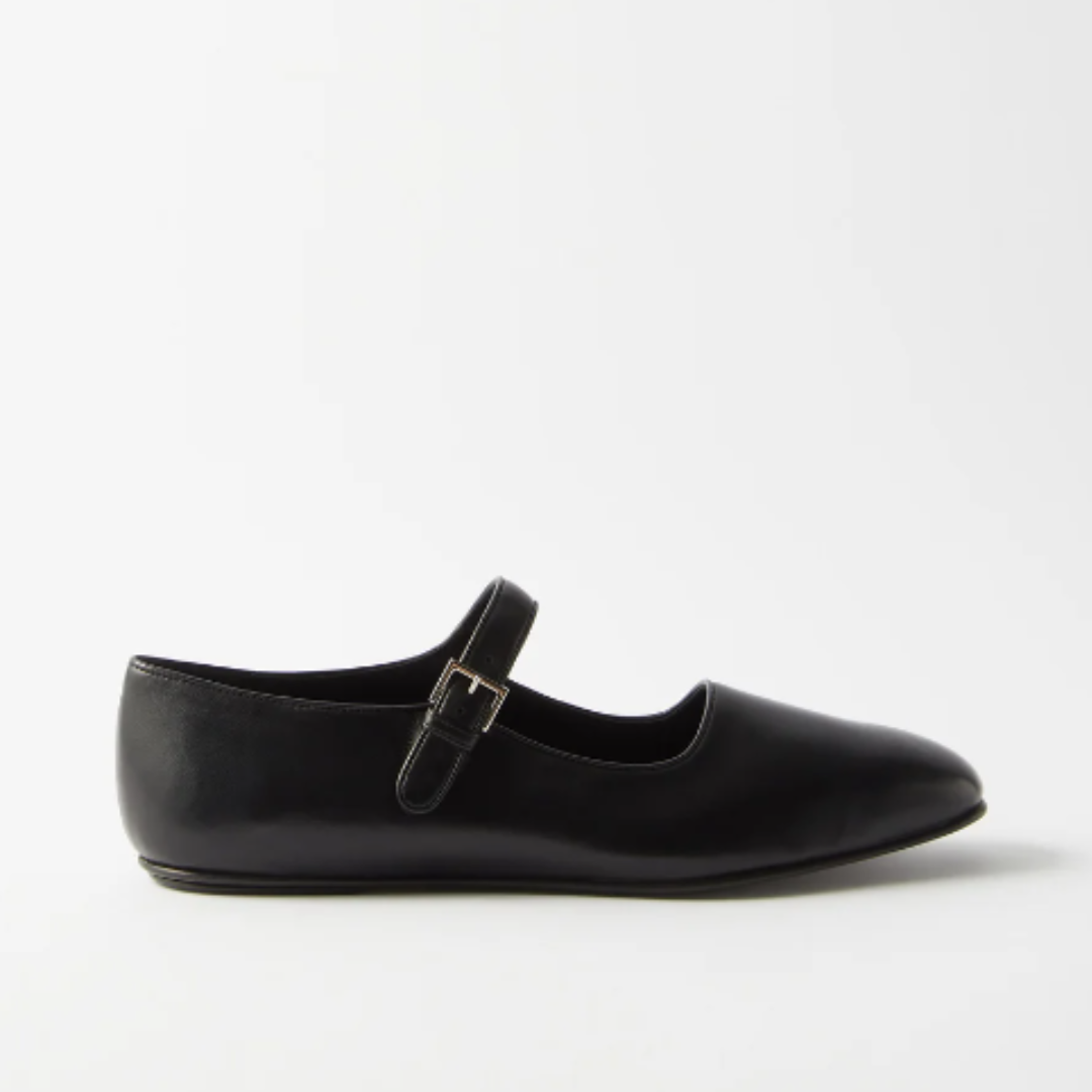black mary jane flats