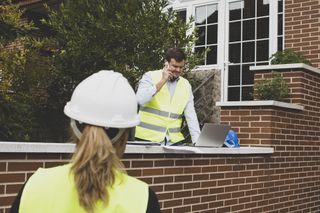 a building control inspector surveying for building regulations