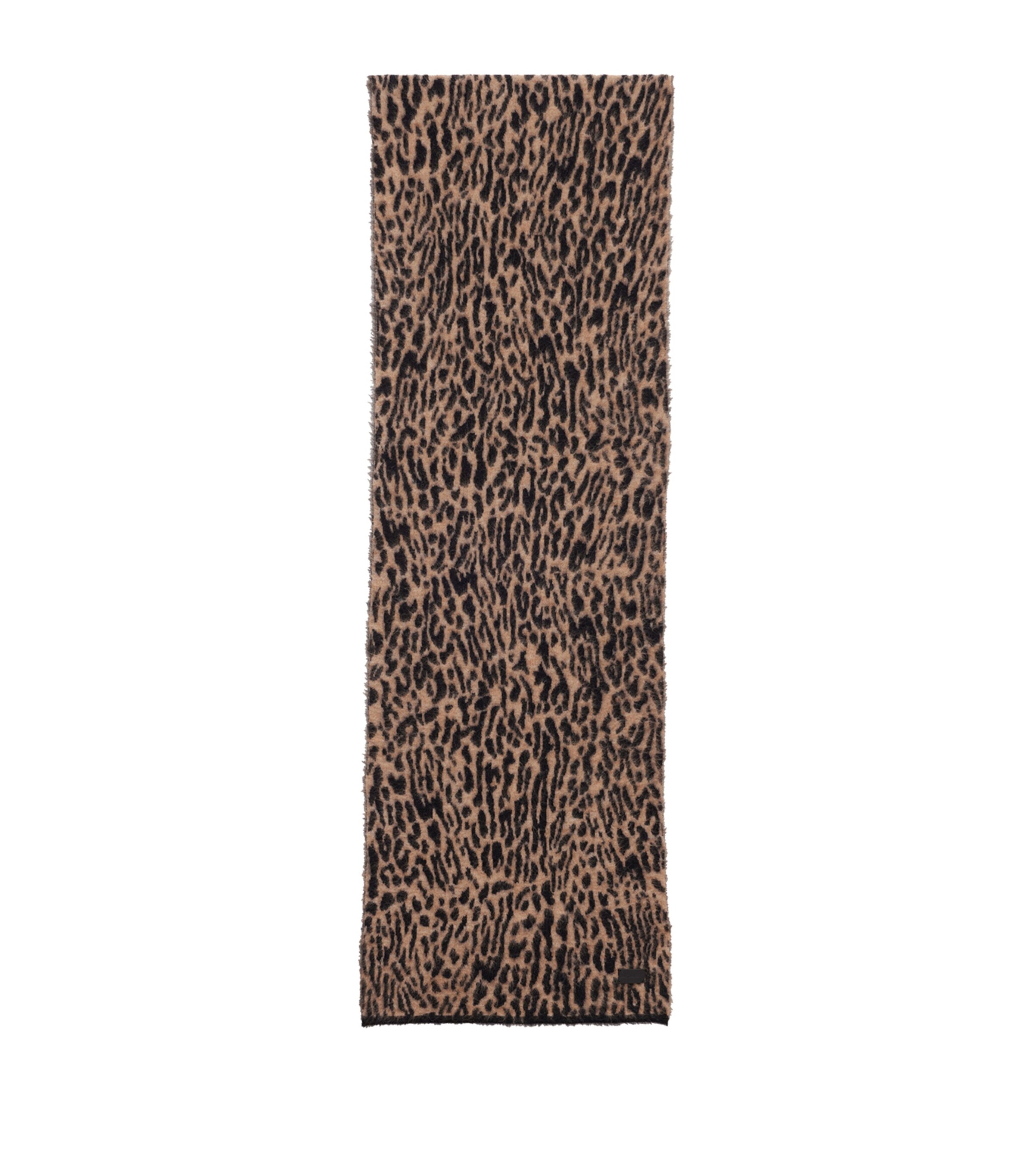 Saint Laurent Mohair-Wool Leopard Scarf