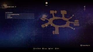 Tales of Arise owl locations - a map of Glanymeade Castle 3F showing an owl marker in the fourth set of rooms counterclockwise from the second floor entrance.