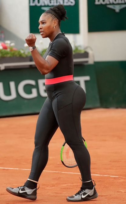 Serena Williams at the French Open in 2018