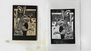 woodcut printmaking blocks