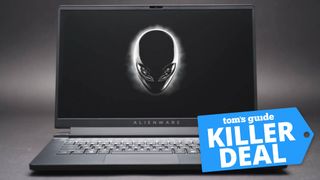 Alienware m15 Ryzen Edition R5 gaming laptop with Tom's Guide deal tag