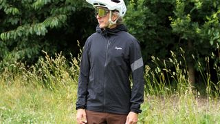 Rapha Trail Lightweight jacket being worn by model