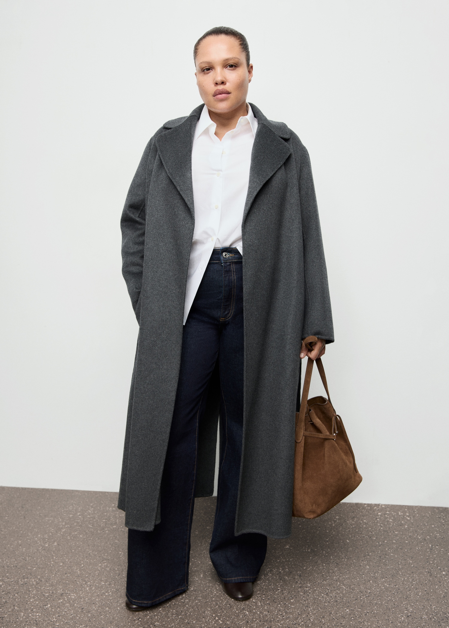 Handmade Wool Coat With Belt - Women | Mango United Kingdom