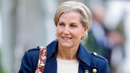 Sophie, Duchess of Edinburgh smiles on day 1 of The Royal Windsor Horse Show in Home Park, Windsor Castle on May 15, 2025