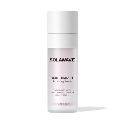 Solawave Skin Therapy Facial Serum with Hyaluronic Acid Revitalizing, Moisturizing Serum for Microcurrent Facial Devices to Enhance Solawave Facial Wand Results and Reduce Wrinkles and Skin Tightening