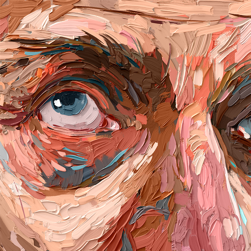 Rebelle 8, a digital oil painting