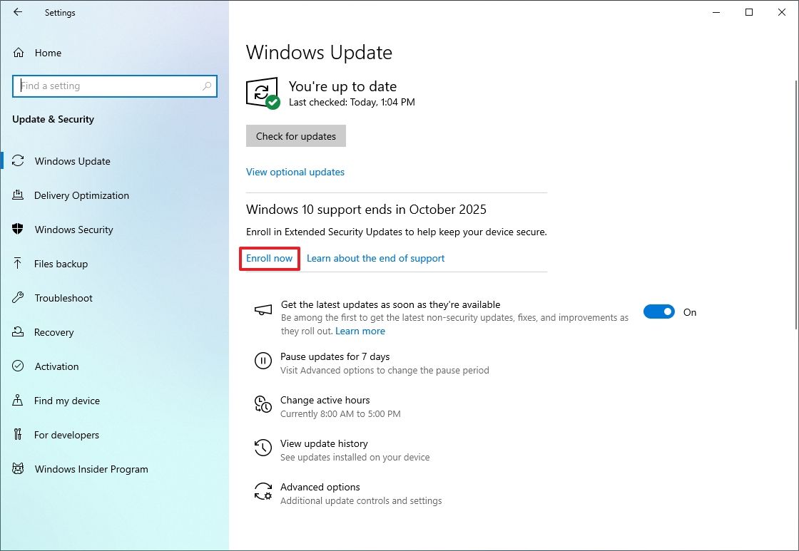 How to join Windows 10 ESU for extended security updates | Windows Central