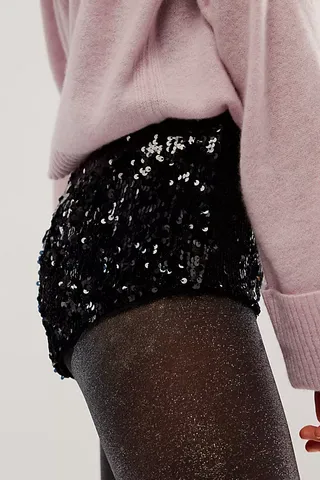 Stay Cute Sequin Micro Shorts