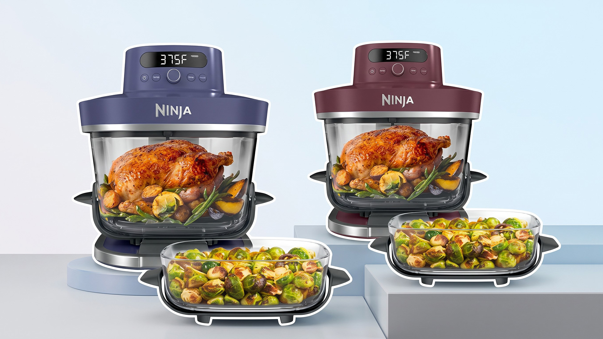 A selection of Ninja Crispi Pro air fryers.
