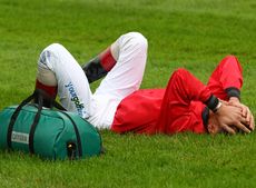 Frankie Dettori after his fall