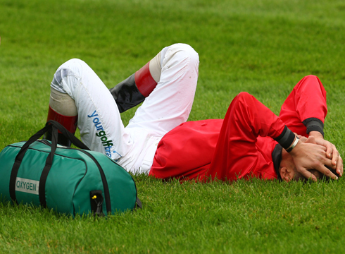 Frankie Dettori after his fall