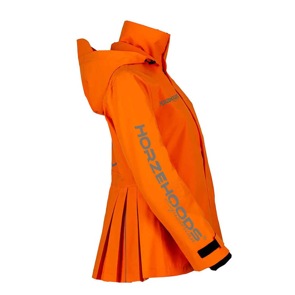 Horzehoods ProPleat Reflective Waterproof Coat in orange