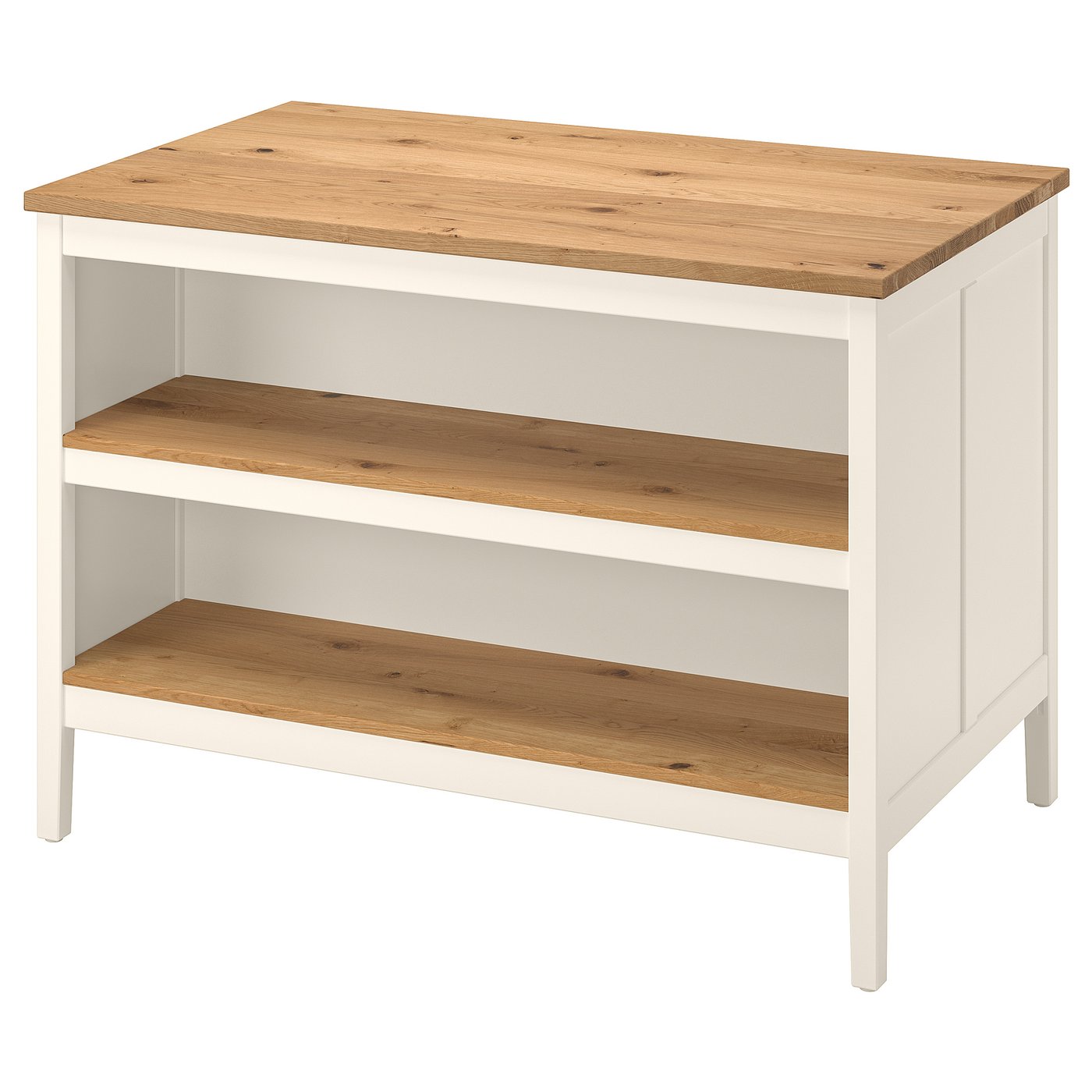 Tornviken Kitchen Island - Off-White/oak 126x77 Cm
