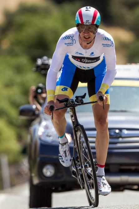 Jens Voigt (RadioShack) coming through on the last steep section