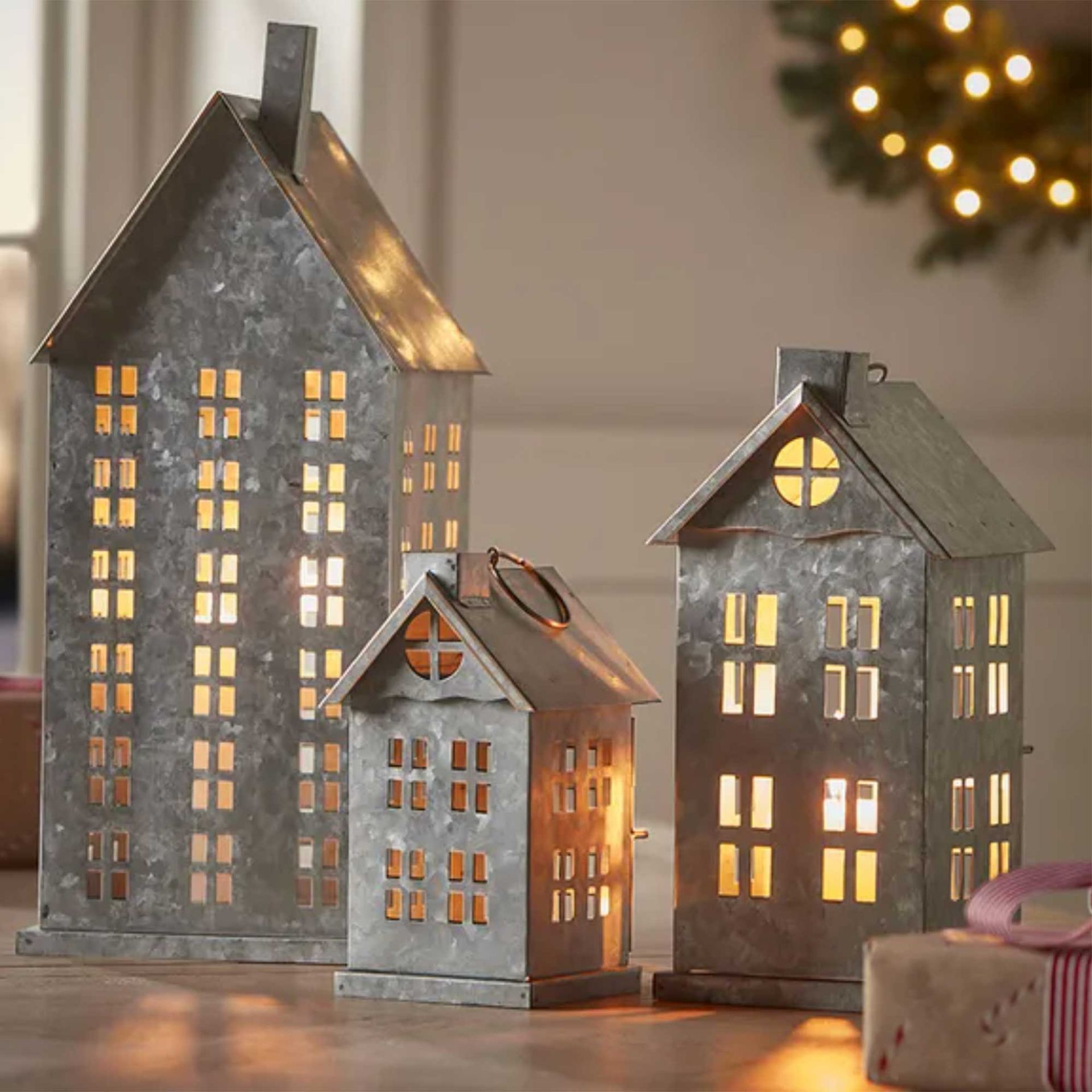 zinc tealight houses