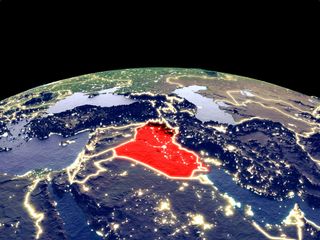 3D map of Iraq seen from space.