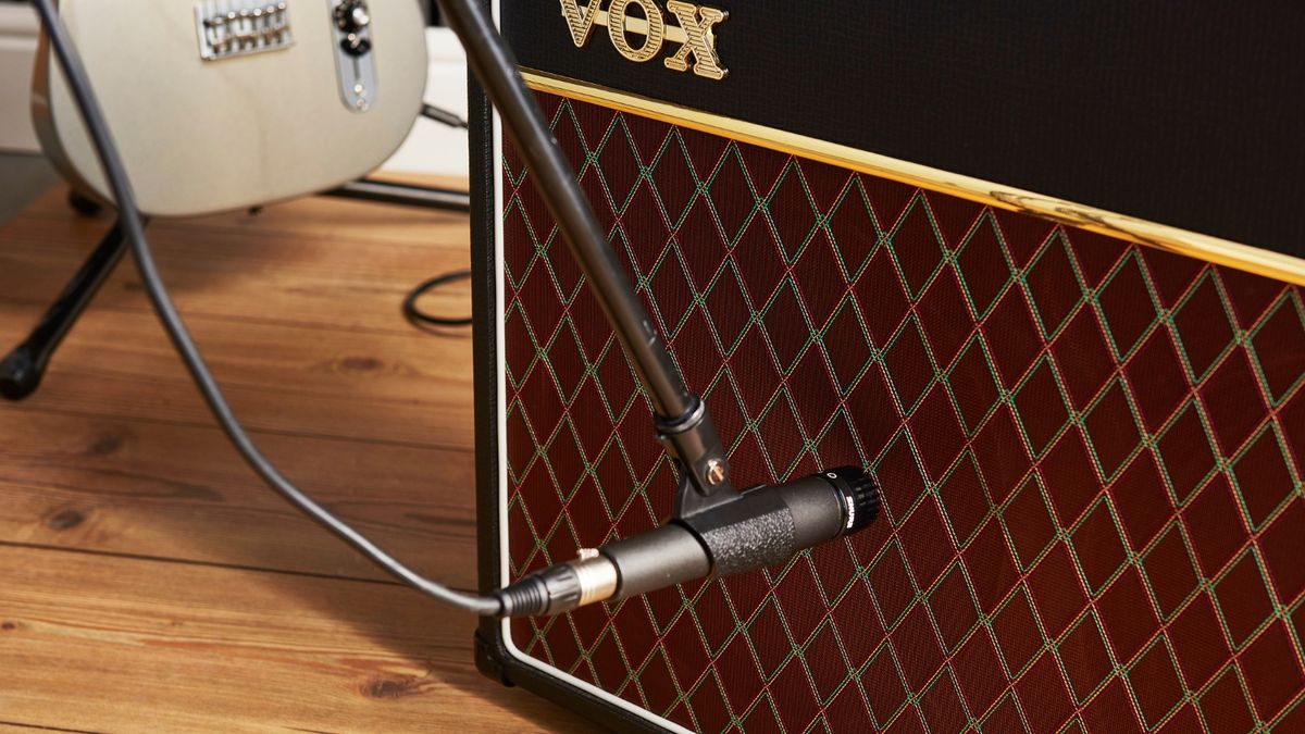 A Shure SM57 on a guitar amp