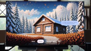 Google TV Gemini-created image of cabin and butterflies