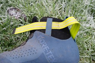 A Sidi Nix shoe on frosty grass