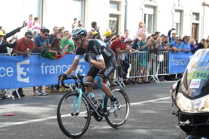 Tony Martin (Omega Pharma-Quickstep) celebrates his stage win