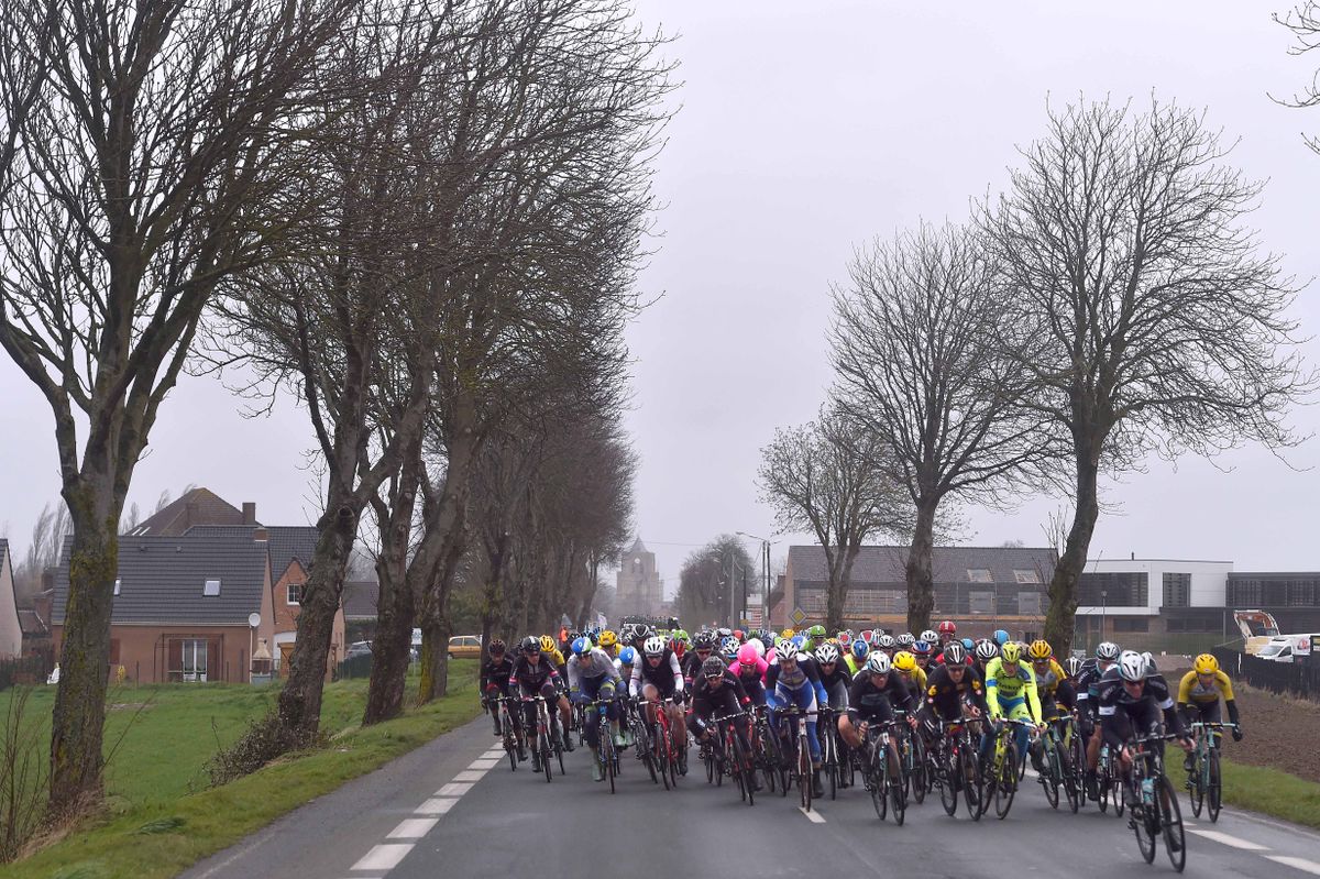 The cross winds were some of the strongest the peloton has endured in recent years