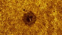 Swirling plasma in Sun's surface.