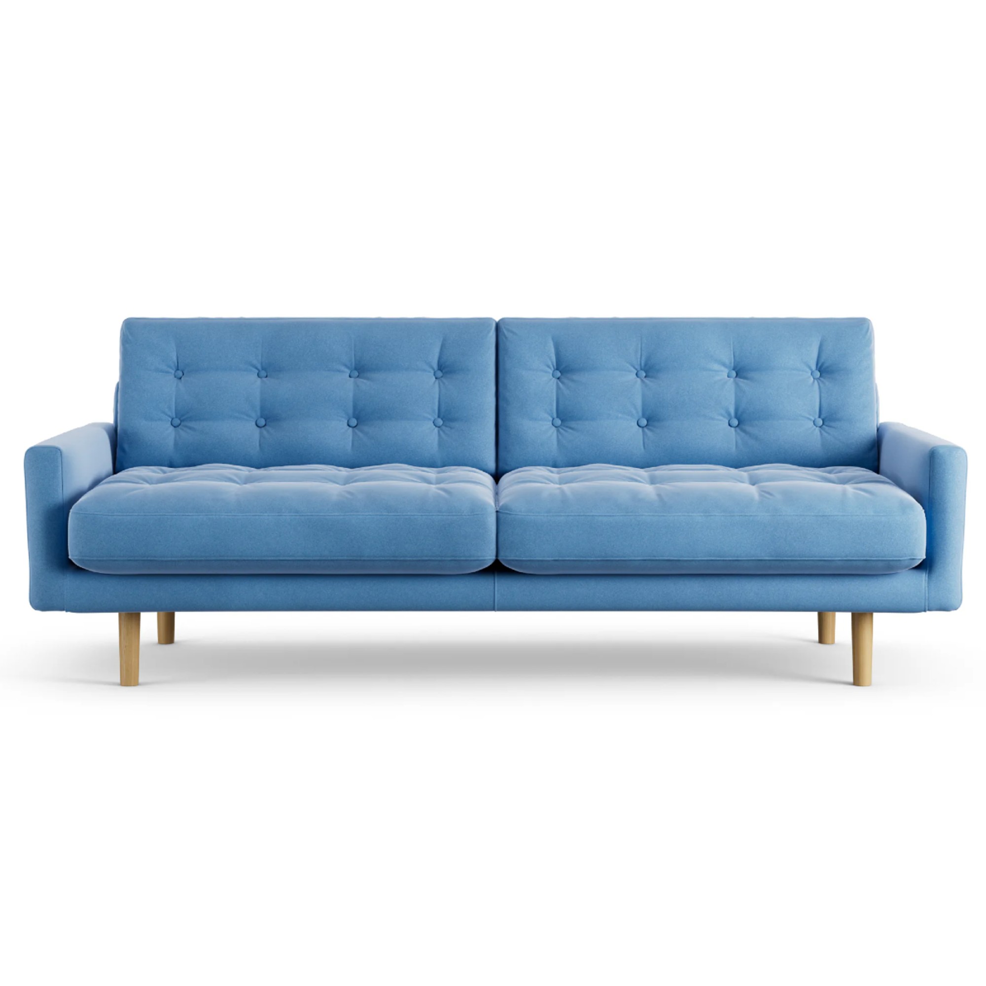 Habitat Fenner 3 Seater Velvet Sky Blue