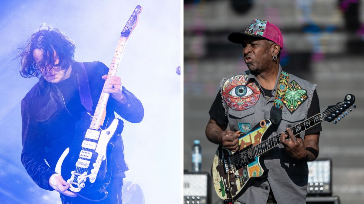 Left-Jack White performs at Live from Detroit: The Concert at Michigan Central&quot; on June 06, 2024 in Detroit, Michigan; Right-Vernon Reid from Living Colour performs in the Galp stage during the first day of the 20th edition of Rock In Rio Lisbon on June 15, 2024 in Lisbon, Portugal